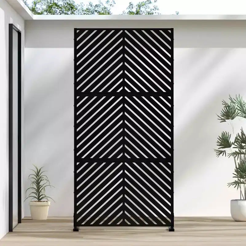MAYEERTY 72x35 Paravent d'intimité extérieur noir, lot de 3 paravents pliants naturels pour jardin et arrière-cour