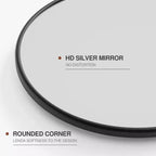 MAYEERTY Miroir suspendu en fer en forme de rail, quincaillerie noire 31x24x2in, double face