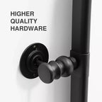 MAYEERTY Miroir suspendu en fer en forme de rail, quincaillerie noire 31x24x2in, double face