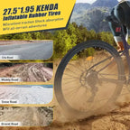 NAYSAYE Vélo VTT 27,5 pouces 21 vitesses avec suspension avant pour hommes, femmes, garçons et filles, bleu, 68,8*26,37*39,37