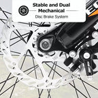 NAYSAYE Vélo de Montagne Fat Bike 24 Pouces avec Dérailleur 7 Vitesses et Double Frein à Disque pour Adultes et Adolescents, Gris, 67*25*40