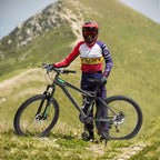 NAYSAYE Vélo VTT 26 pouces 21 vitesses avec double amortisseur pour trajets quotidiens et voyages unisexe, Gris, 67*27*39