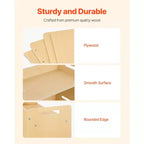 Ensemble table et chaises de sevrage Montessori VEVOR, ensemble table et chaises en bois pour tout-petits avec 2 chaises, chaises et table d'activités réglables en hauteur, naturel