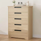 Commode de chambre à 5 tiroirs, commode en bois pour placard, meuble de rangement pour couloir, salon et bureau
