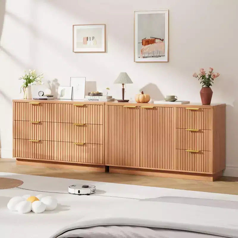 Commode moderne à 6 tiroirs pour chambre à coucher, commode en bois de 120 cm, meuble de rangement compact pour chambre d'enfant, placard, salon, appartement