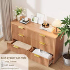 Commode moderne à 6 tiroirs pour chambre à coucher, commode en bois de 120 cm, meuble de rangement compact pour chambre d'enfant, placard, salon, appartement