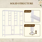 Commode haute en tissu de 48 pouces avec 15 tiroirs et cadre en acier et plateau en bois, commodes robustes pour chambre à coucher, placard, couloir, salon