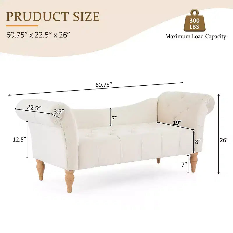 Banc Christopher Knight Home Merlin vintage capitonné en velours avec accoudoirs roulés