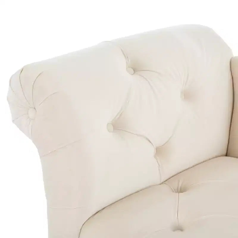Banc Christopher Knight Home Merlin vintage capitonné en velours avec accoudoirs roulés