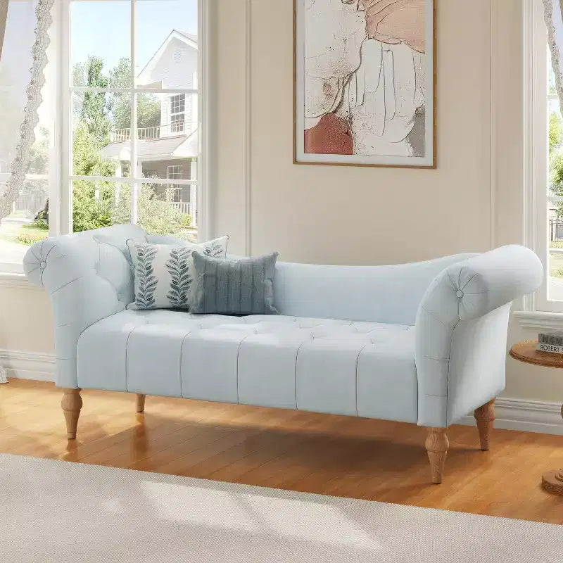 Christopher Knight Home Merlin Vintage Upholstered Velvet Tufted Bench with Rolled Arms