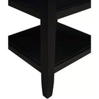 Table d'appoint Belmont HomeStock avec étagères inférieure et intermédiaire, table d'appoint simple de style transitoire en bois d'hévéa pour exposition, rangement et utilisation dans le salon