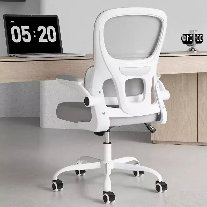 Okak Mesh Ergonomic Office Chair, Computer Chair with Lumbar Support and Flip Armrest, Comfy Chair with Wheels for Study, Office, Home