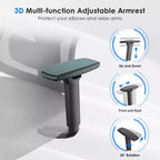 Chaise de bureau ergonomique Okak, chaise de bureau en maille avec appui-tête, support lombaire et accoudoirs réglables, chaise de jeu à dossier haut pour le bureau, la maison