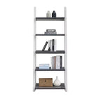 Étagères en bois Okak, étagères de rangement à 5 niveaux, petite bibliothèque pour livres et CD, organiseur de rangement pour salon, couloir, bureau