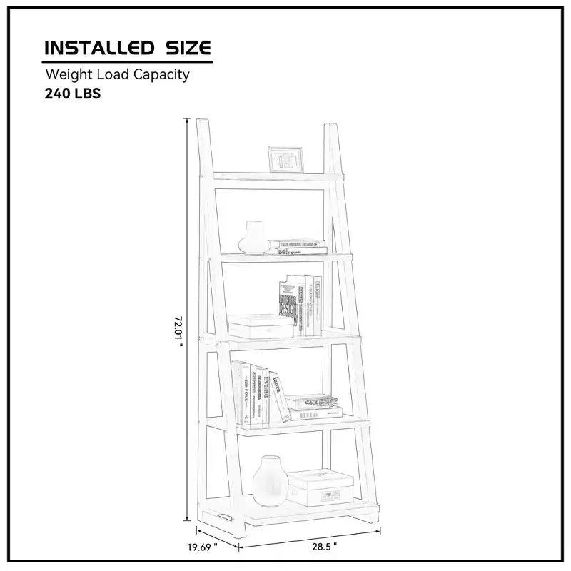 Étagères en bois Okak, étagères de rangement à 5 niveaux, petite bibliothèque pour livres et CD, organiseur de rangement pour salon, couloir, bureau