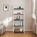 Étagères en bois Okak, étagères de rangement à 5 niveaux, petite bibliothèque pour livres et CD, organiseur de rangement pour salon, couloir, bureau