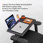 Chaise ergonomique Newtral avec repose-pieds - Chaise de bureau à domicile avec support lombaire, accoudoirs 4D, profondeur et hauteur d'assise réglables - MAGICH-BP+LAPD-BLACK