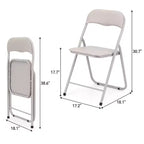Lot de 4 chaises pliantes portables en métal GustoWave avec coussin pour l'extérieur et l'intérieur, pieds antidérapants, chaises empilables en métal