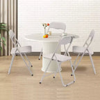 Lot de 4 chaises pliantes portables en métal GustoWave avec coussin pour l'extérieur et l'intérieur, pieds antidérapants, chaises empilables en métal