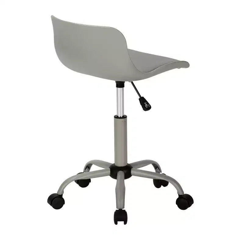 Chaise de bureau moderne Okak réglable en hauteur, chaise de bureau avec base et roulettes métalliques, chaise d'ordinateur pivotante à 360° pour l'étude et le bureau