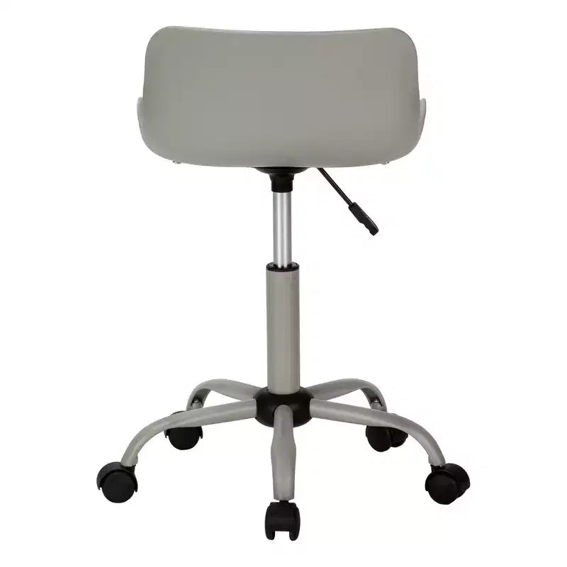 Chaise de bureau moderne Okak réglable en hauteur, chaise de bureau avec base et roulettes métalliques, chaise d'ordinateur pivotante à 360° pour l'étude et le bureau