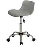 Chaise de bureau moderne Okak réglable en hauteur, chaise de bureau avec base et roulettes métalliques, chaise d'ordinateur pivotante à 360° pour l'étude et le bureau