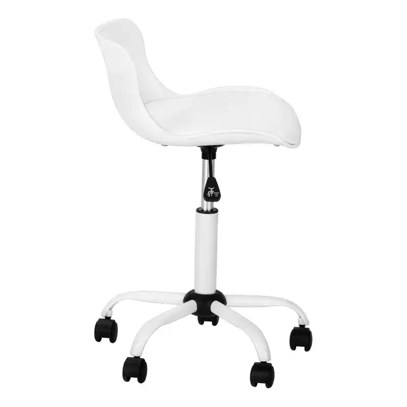 Chaise de bureau moderne Okak réglable en hauteur, chaise de bureau avec base et roulettes métalliques, chaise d'ordinateur pivotante à 360° pour l'étude et le bureau