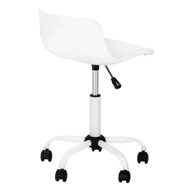 Chaise de bureau moderne Okak réglable en hauteur, chaise de bureau avec base et roulettes métalliques, chaise d'ordinateur pivotante à 360° pour l'étude et le bureau