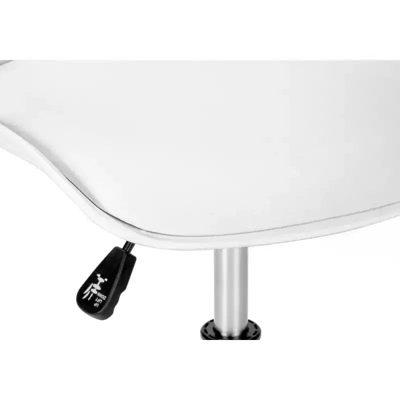 Chaise de bureau moderne Okak réglable en hauteur, chaise de bureau avec base et roulettes métalliques, chaise d'ordinateur pivotante à 360° pour l'étude et le bureau