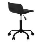 Chaise de bureau moderne Okak réglable en hauteur, chaise de bureau avec base et roulettes métalliques, chaise d'ordinateur pivotante à 360° pour l'étude et le bureau