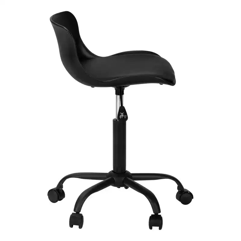 Chaise de bureau moderne Okak réglable en hauteur, chaise de bureau avec base et roulettes métalliques, chaise d'ordinateur pivotante à 360° pour l'étude et le bureau