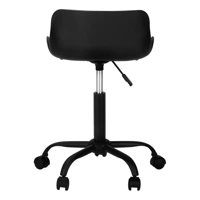 Chaise de bureau moderne Okak réglable en hauteur, chaise de bureau avec base et roulettes métalliques, chaise d'ordinateur pivotante à 360° pour l'étude et le bureau