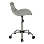 Chaise de bureau moderne Okak réglable en hauteur, chaise de bureau avec base et roulettes métalliques, chaise d'ordinateur pivotante à 360° pour l'étude et le bureau