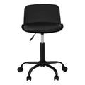 Chaise de bureau moderne Okak réglable en hauteur, chaise de bureau avec base et roulettes métalliques, chaise d'ordinateur pivotante à 360° pour l'étude et le bureau