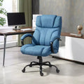 Fauteuil Okak extra large et confortable avec hauteur réglable, chaise de bureau ergonomique avec accoudoirs rembourrés, chaise croisée pour la maison, le bureau