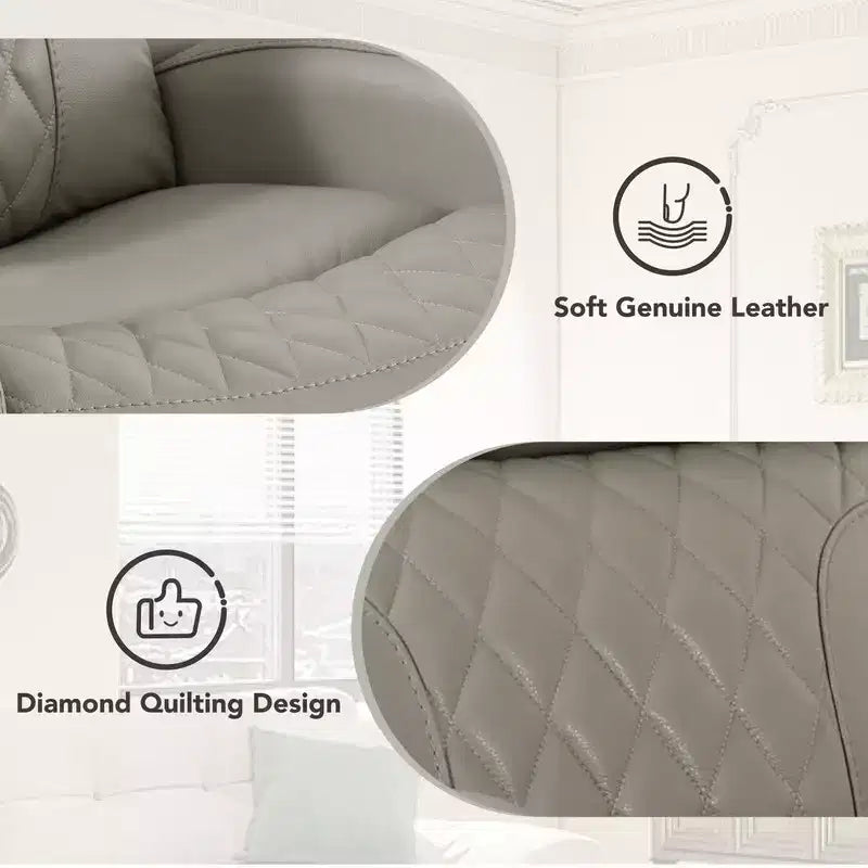 Fauteuil inclinable motorisé deux moteurs en cuir Spruce & Spring avec fonction de mise à plat et appuie-tête motorisé