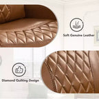 Fauteuil inclinable motorisé deux moteurs en cuir Spruce & Spring avec fonction de mise à plat et appuie-tête motorisé