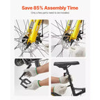 VEVOR Vélo VTT 29 pouces, Suspension Intégrale Double, Dérailleur 24 Vitesses, Freins à Disque Double, Cadre en Alliage d'Aluminium, Noir et Jaune