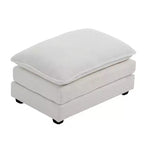 Pouf Karl Home 89,9 cm double coussin en chenille bleue