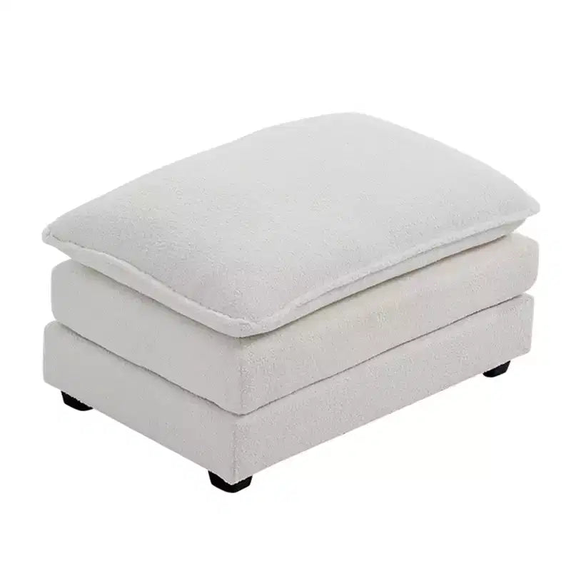 Pouf Karl Home 89,9 cm double coussin en chenille bleue