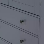 Meuble de rangement Okak 77 pouces, Meuble de cuisine sur pied avec 3 étagères réglables, 8 étagères de porte, 3 tiroirs, Meuble de rangement pour la cuisine