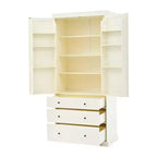 Meuble de rangement Okak 77 pouces, Meuble de cuisine sur pied avec 3 étagères réglables, 8 étagères de porte, 3 tiroirs, Meuble de rangement pour la cuisine
