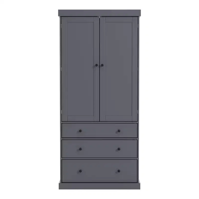 Meuble de rangement Okak 77 pouces, Meuble de cuisine sur pied avec 3 étagères réglables, 8 étagères de porte, 3 tiroirs, Meuble de rangement pour la cuisine
