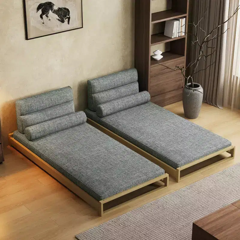 Canapé-lit convertible moderne Gaoyangjiaju 82,67 pouces avec cadre en bois massif et housses amovibles