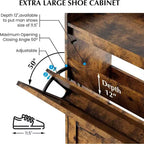 Meuble de rangement pour chaussures Coolmee pour entrée, organisateur de chaussures avec 2 tiroirs basculants, meuble de rangement étroit autoportant pour entrée