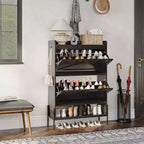 Meuble de rangement pour chaussures Coolmee pour entrée, organisateur de chaussures avec 2 tiroirs basculants, meuble de rangement étroit autoportant pour entrée