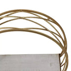 Étagères Murales de Rangement en Métal Moderne - Étagères Flottantes Rondes avec Cadre en Fer et Étagère en Bois - Décoration Maison, Bureau, Chambre - Lot de 3, Blanc