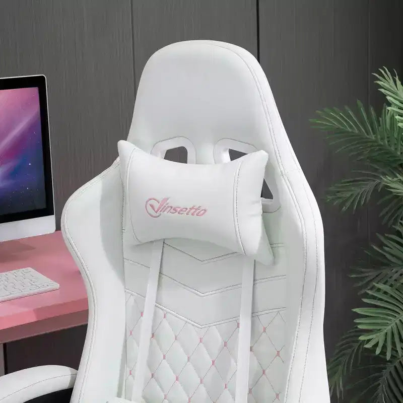 Chaise de gaming Okak High-Back avec appuie-tête, chaise d'ordinateur avec soutien lombaire et repose-pieds, chaise de bureau pour l'étude, salle de lecture