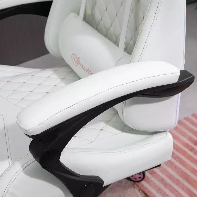 Chaise de gaming Okak High-Back avec appuie-tête, chaise d'ordinateur avec soutien lombaire et repose-pieds, chaise de bureau pour l'étude, salle de lecture