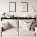 5.9 Table de canapé étroite avec prises, Console mince avec rangement, Table d'appoint étroite derrière le canapé pour salon, entrée, couloir, foyer - Noir